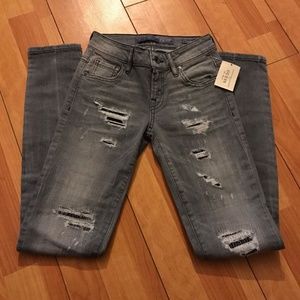 GUESS MID RISE POWER CURVY SKINNY JEANS SIZE 23